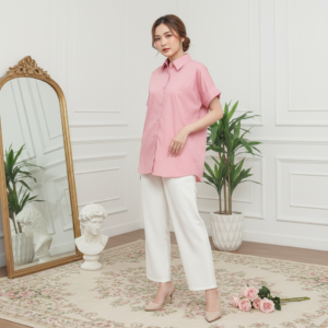 Seutail Amelie Shirt Atasan Kemeja Wanita Lengan Pendek - 010443