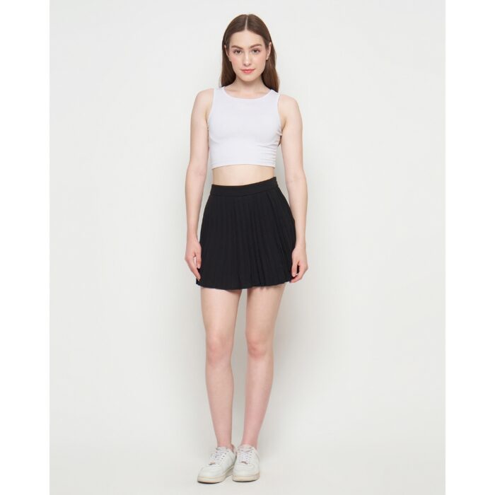 Seutail Prisca Skirt Rok Plisket Mini Wanita Warna Elegan Chic - 010438